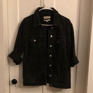 Madewell Charcoal Oversized Trucker Jean Jacket Size XS
